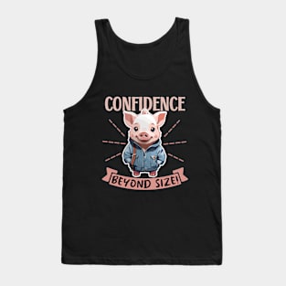 Confidence Beyond Size! - Cute Piglet Tank Top